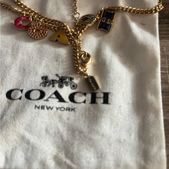 Coach Gold Necklace with Multicolor Charms - Picture 6 of 8